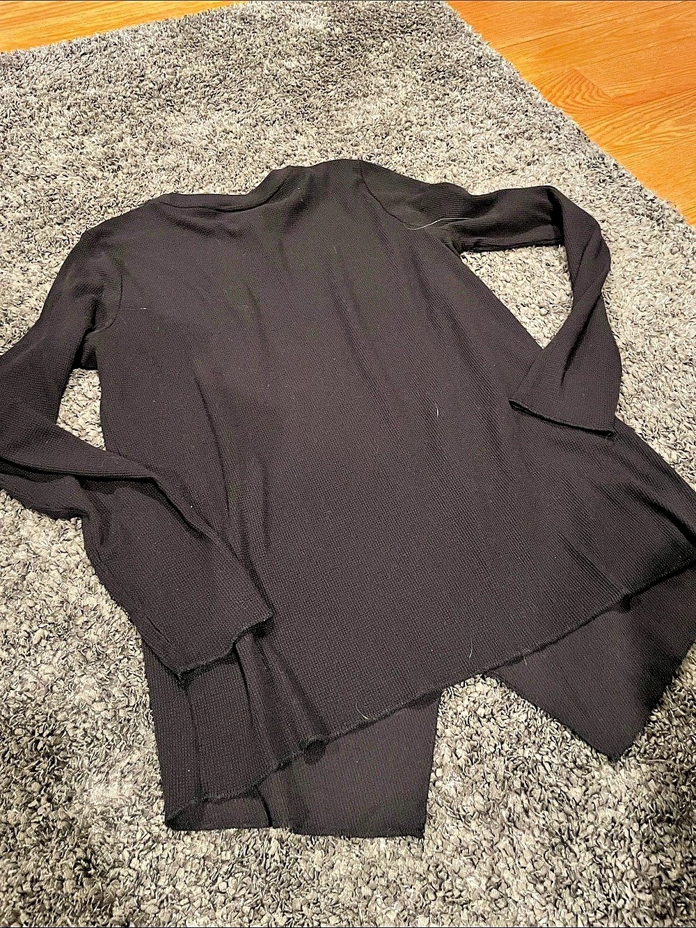 AnyBody Black Long Sleeve Top Size Large